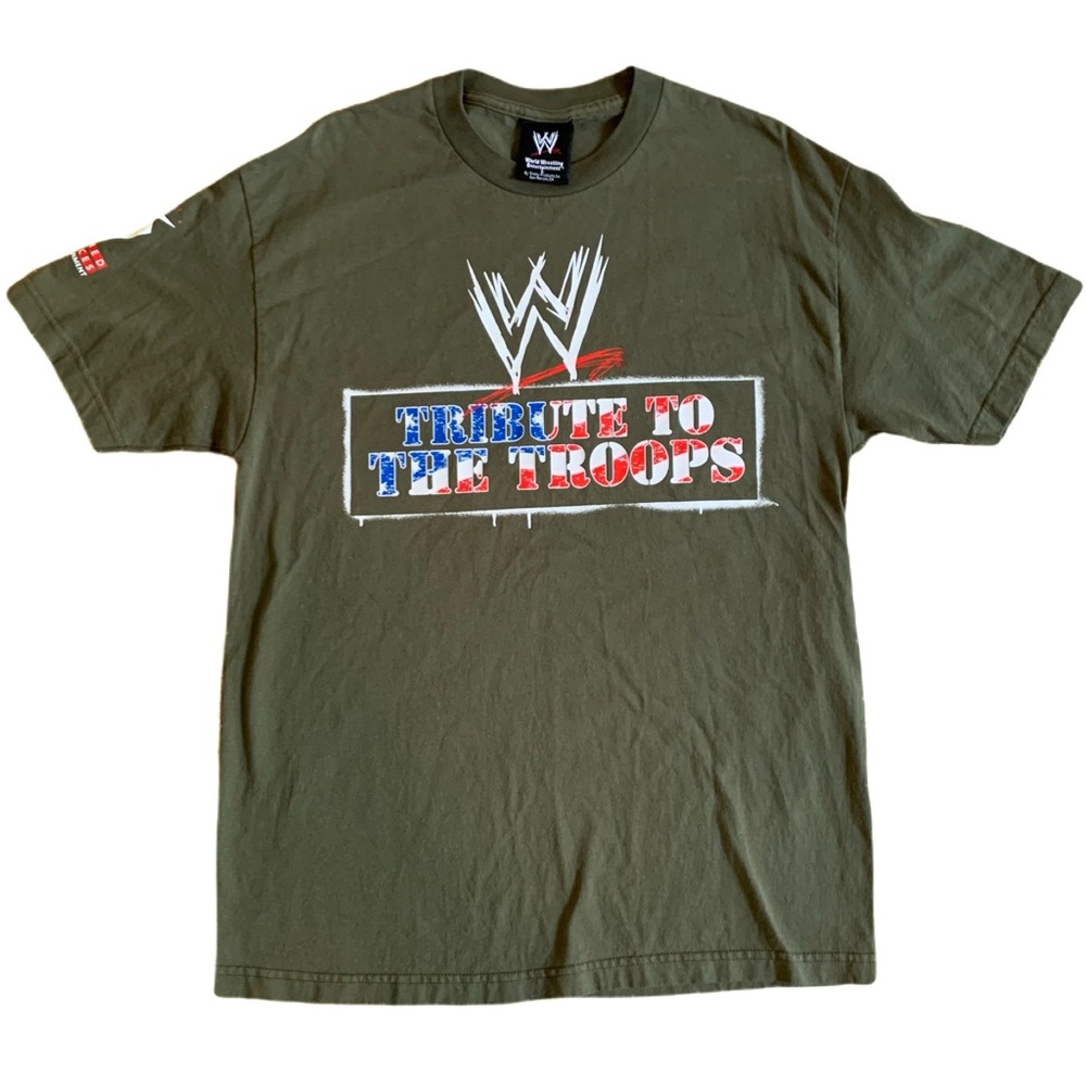 2002 WWE Tribute to the Troops Tee - Army Green